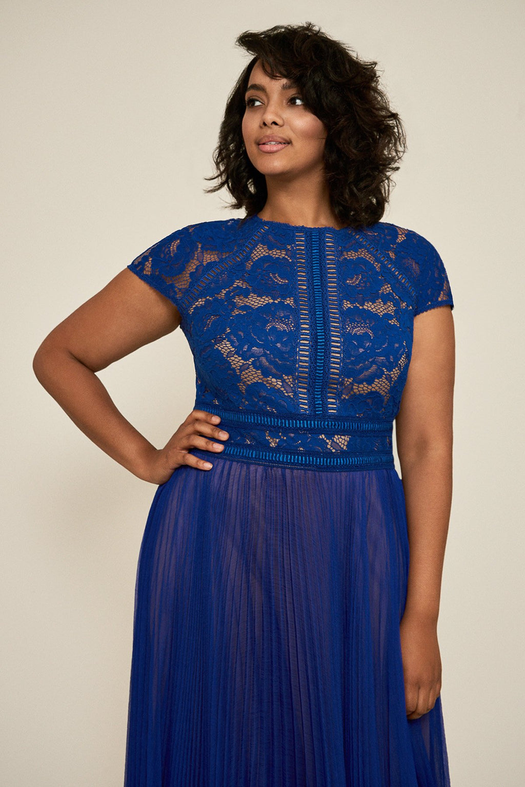 Tadashi Shoji - Amanda Lace Bodice Gown - PLUS SIZE