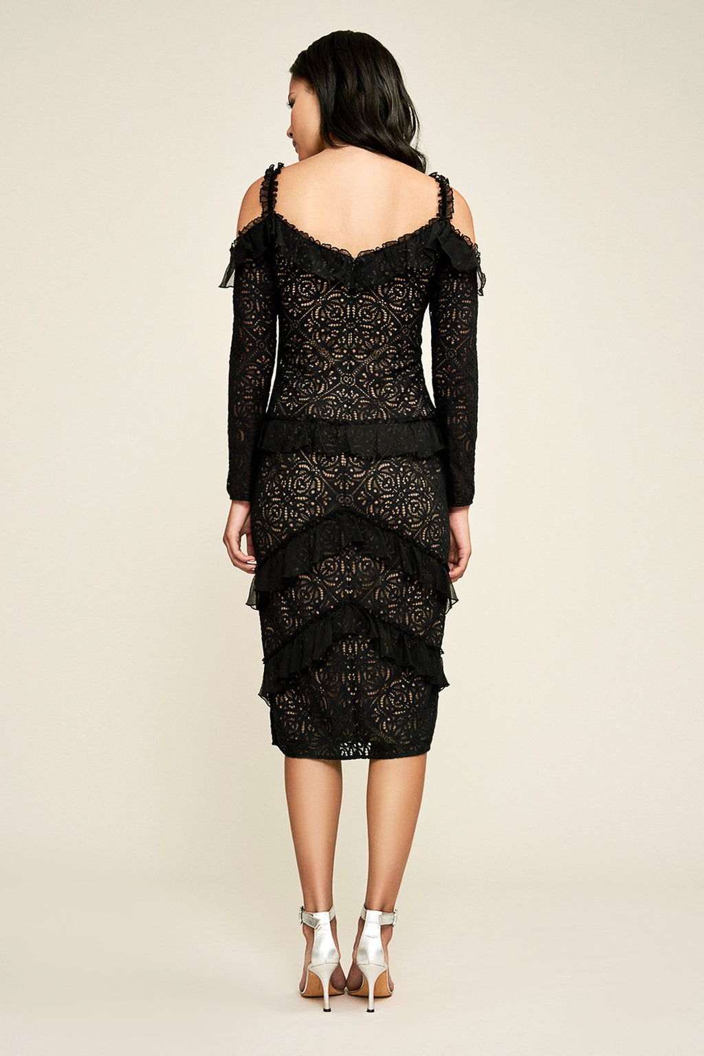 Tadashi Shoji - Paulina Cold-Shoulder Lace Dress