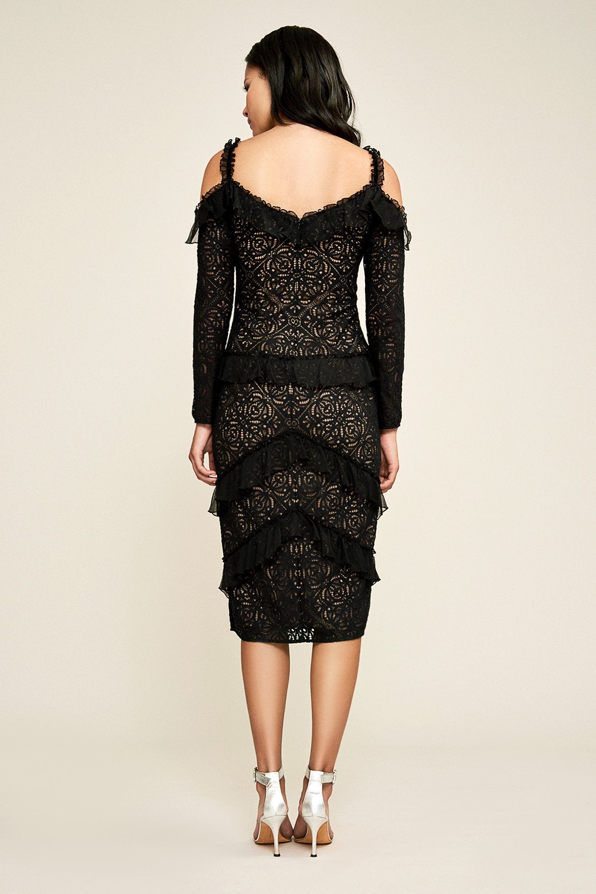 Tadashi Shoji - Paulina Cold-Shoulder Lace Dress