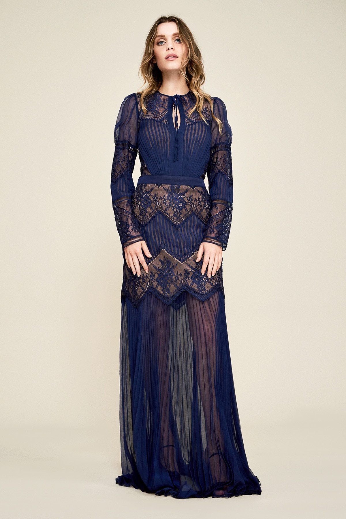 Tadashi Shoji - Annalese Lace Chiffon Gown