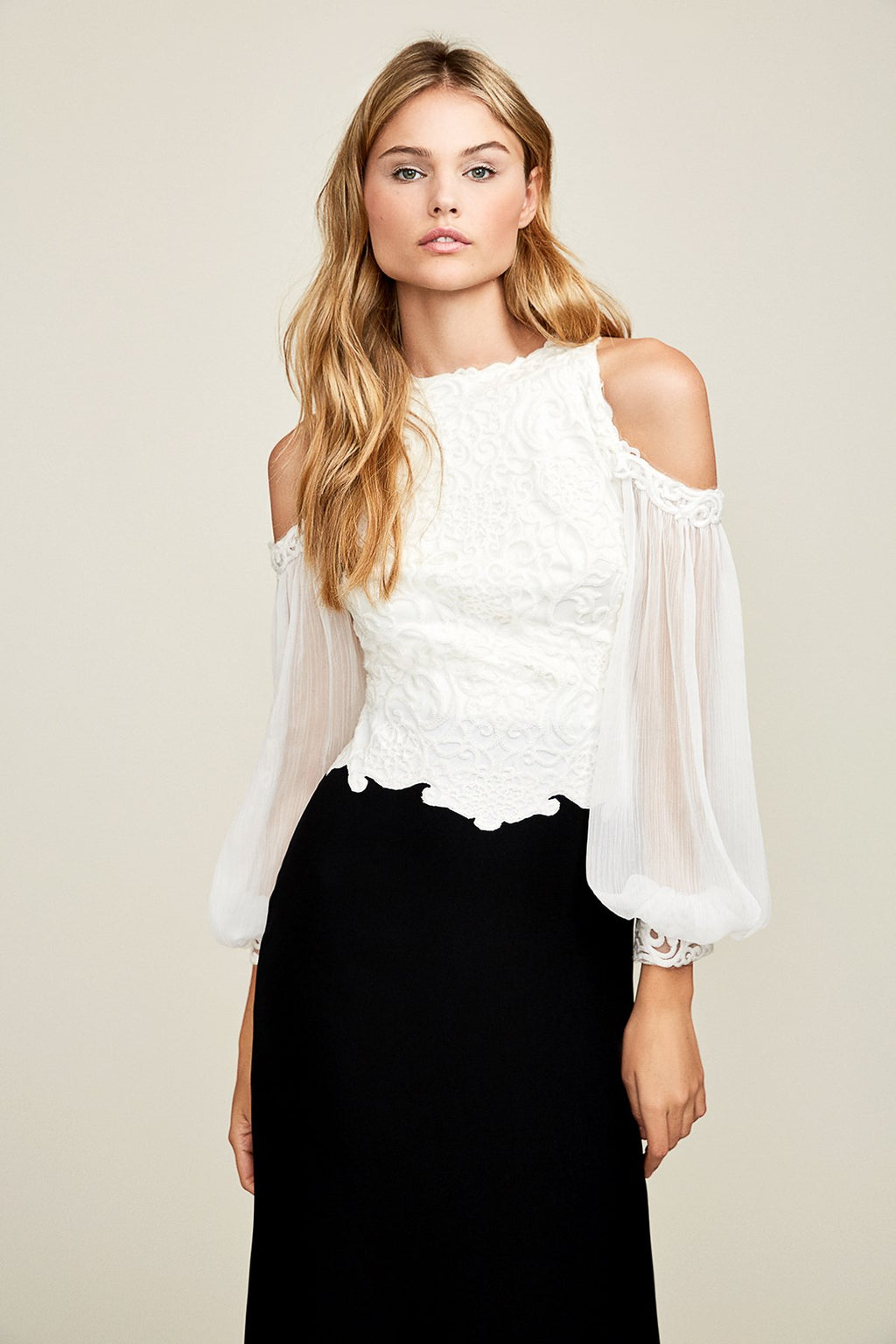 Rani Cold-Shoulder Evening Gown