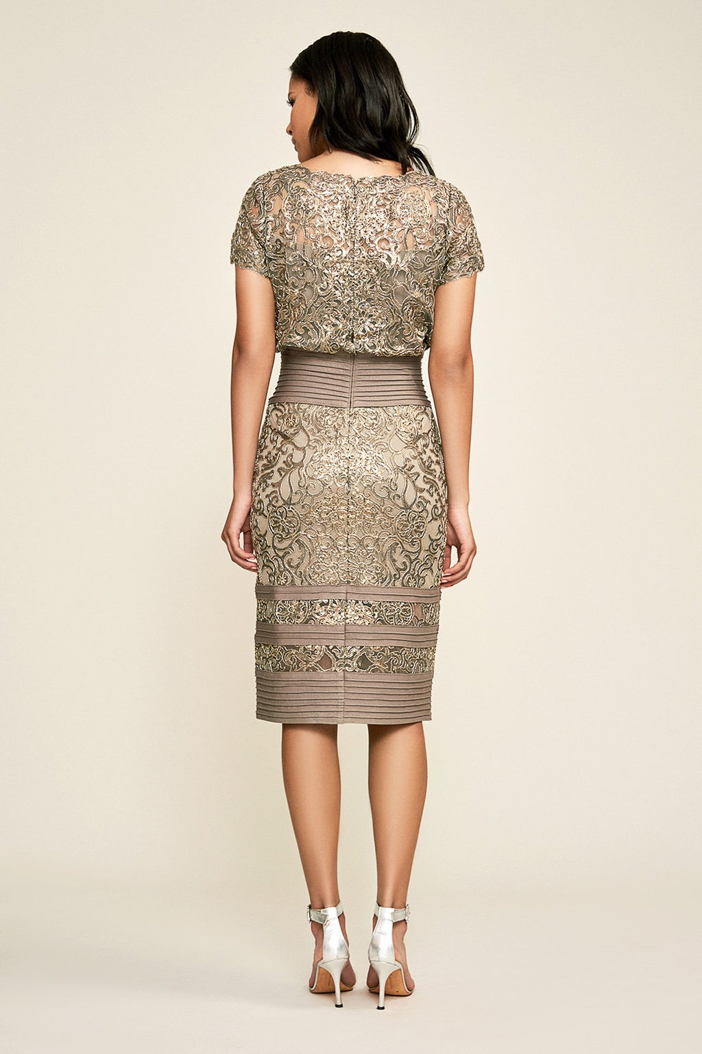Celia Metallic Corded Embroidered Dress