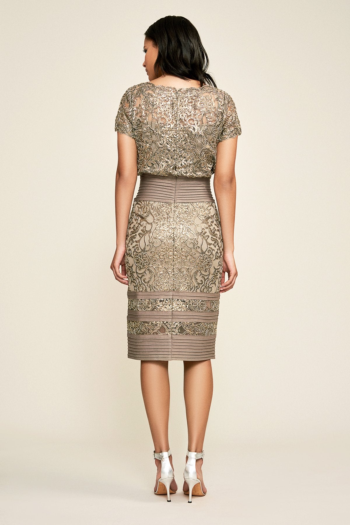 Celia Metallic Corded Embroidered Dress