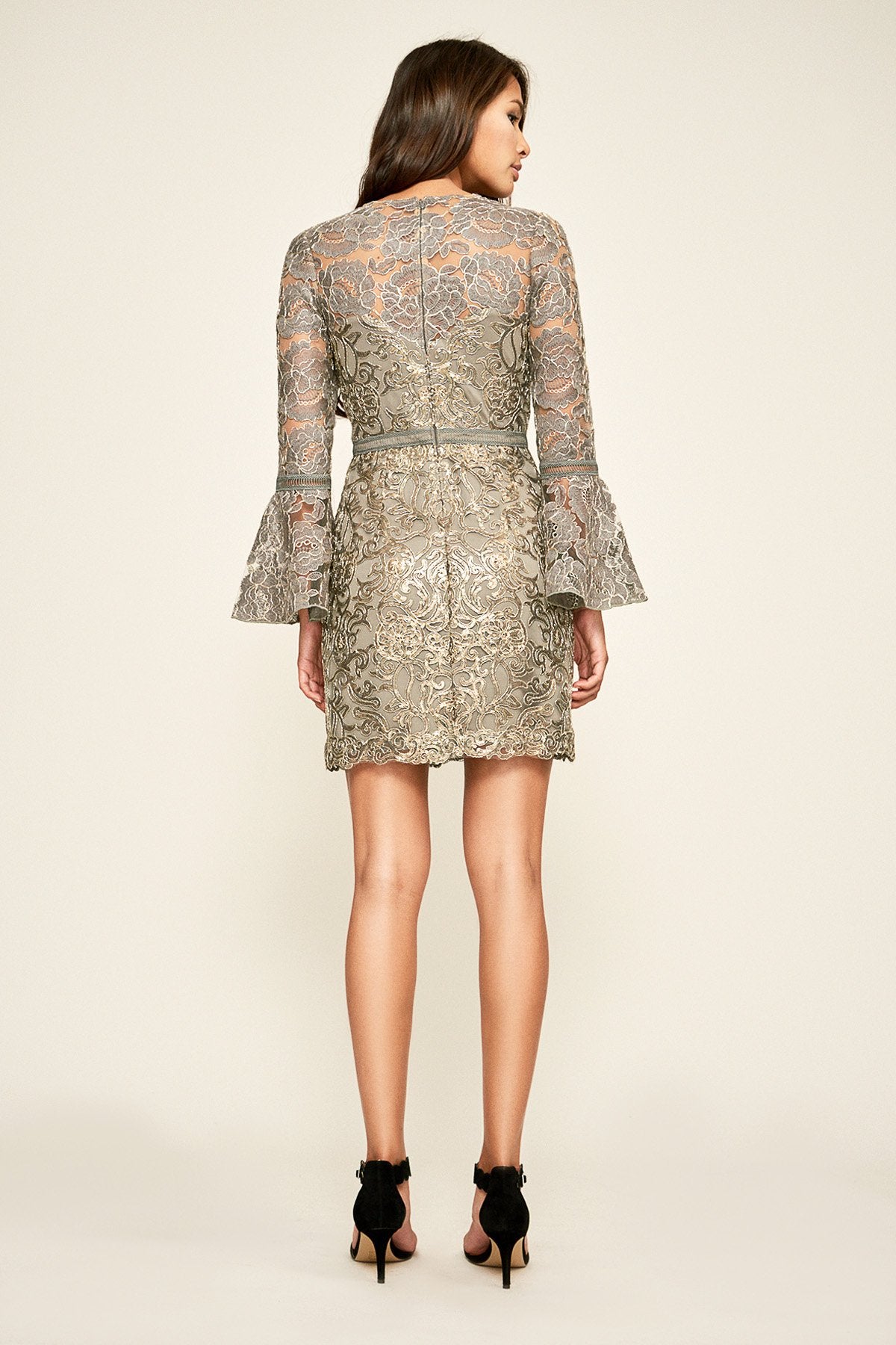 Tadashi Shoji - Somerset Embroidered Bell Sleeve Dress