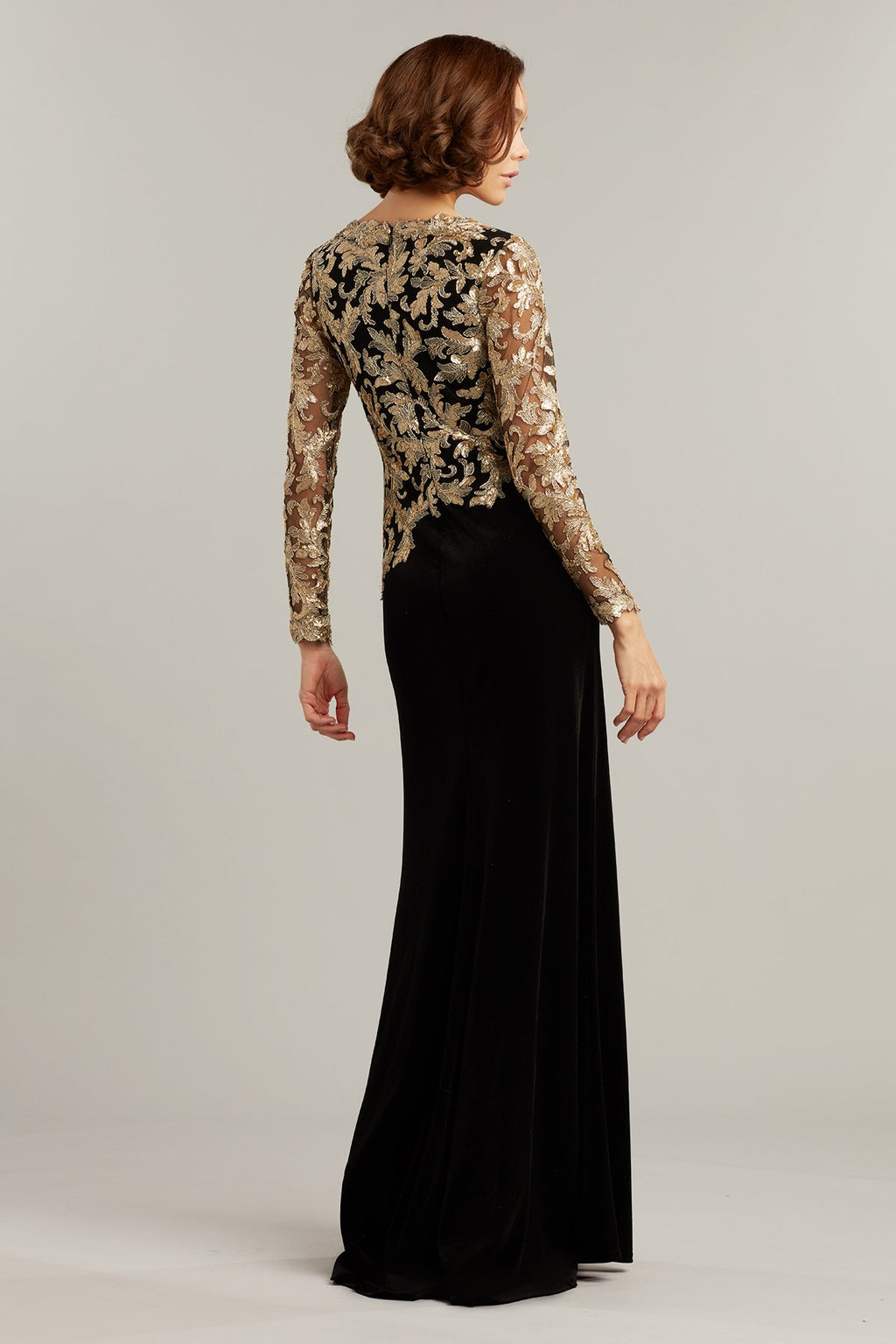 Sarai Embroidered Velvet Gown