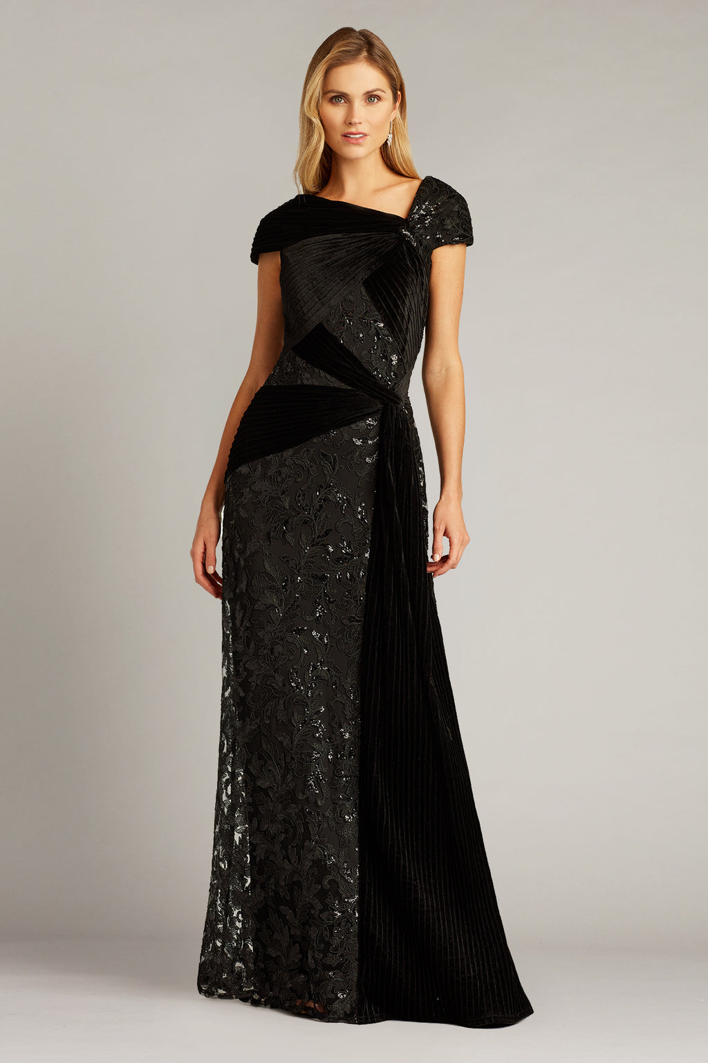 Cassian Draped Sequin Gown