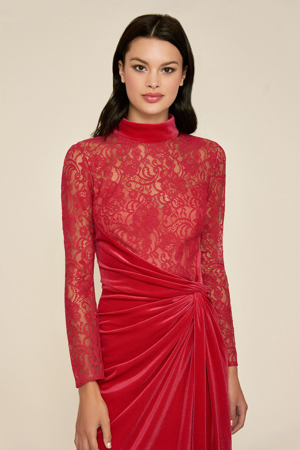 Tadashi Shoji - Tatis Long-Sleeve Velvet Dress