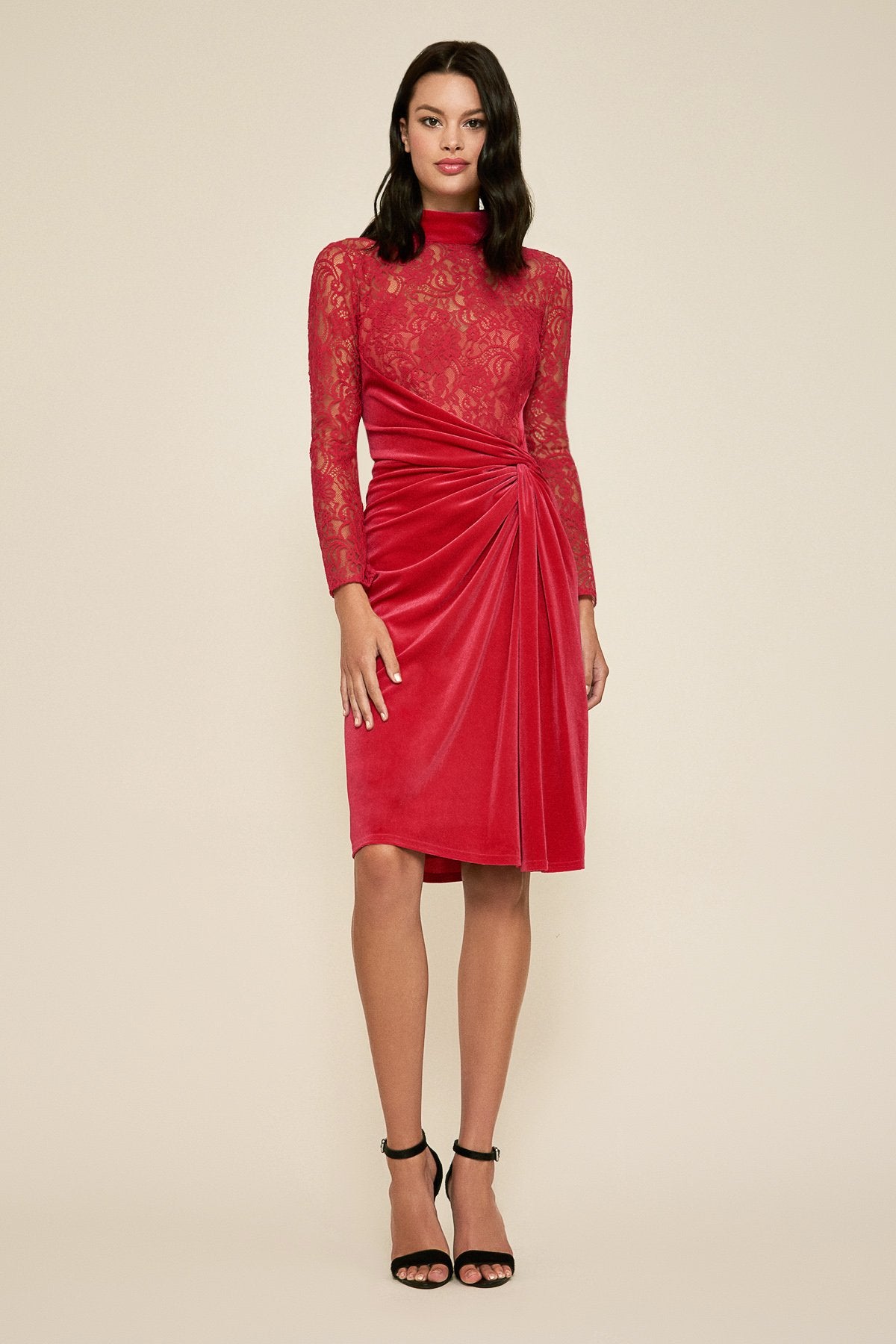 Tadashi Shoji - Tatis Long-Sleeve Velvet Dress