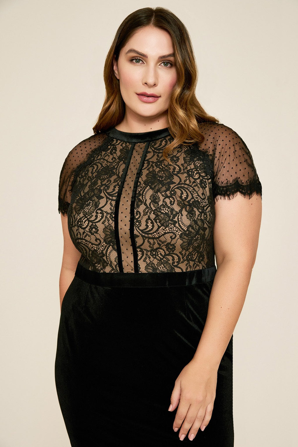 Tadashi Shoji - Turri Velvet Dress - PLUS SIZE