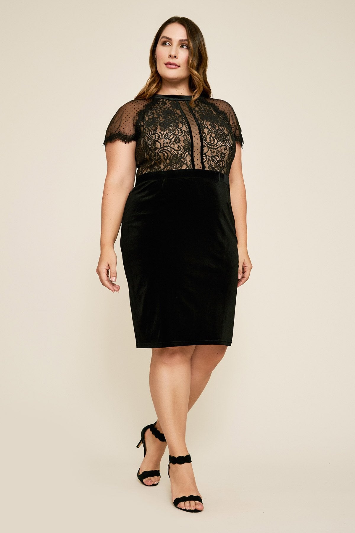 Tadashi Shoji - Turri Velvet Dress - PLUS SIZE