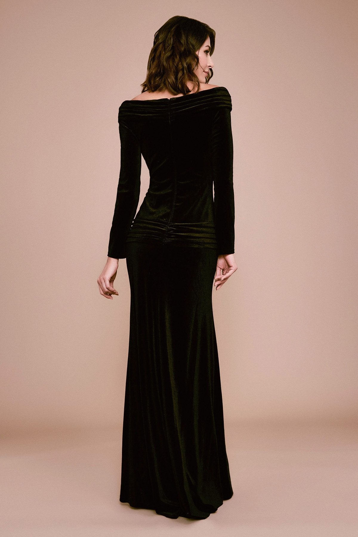 Hopkins Long-Sleeve Velvet Gown