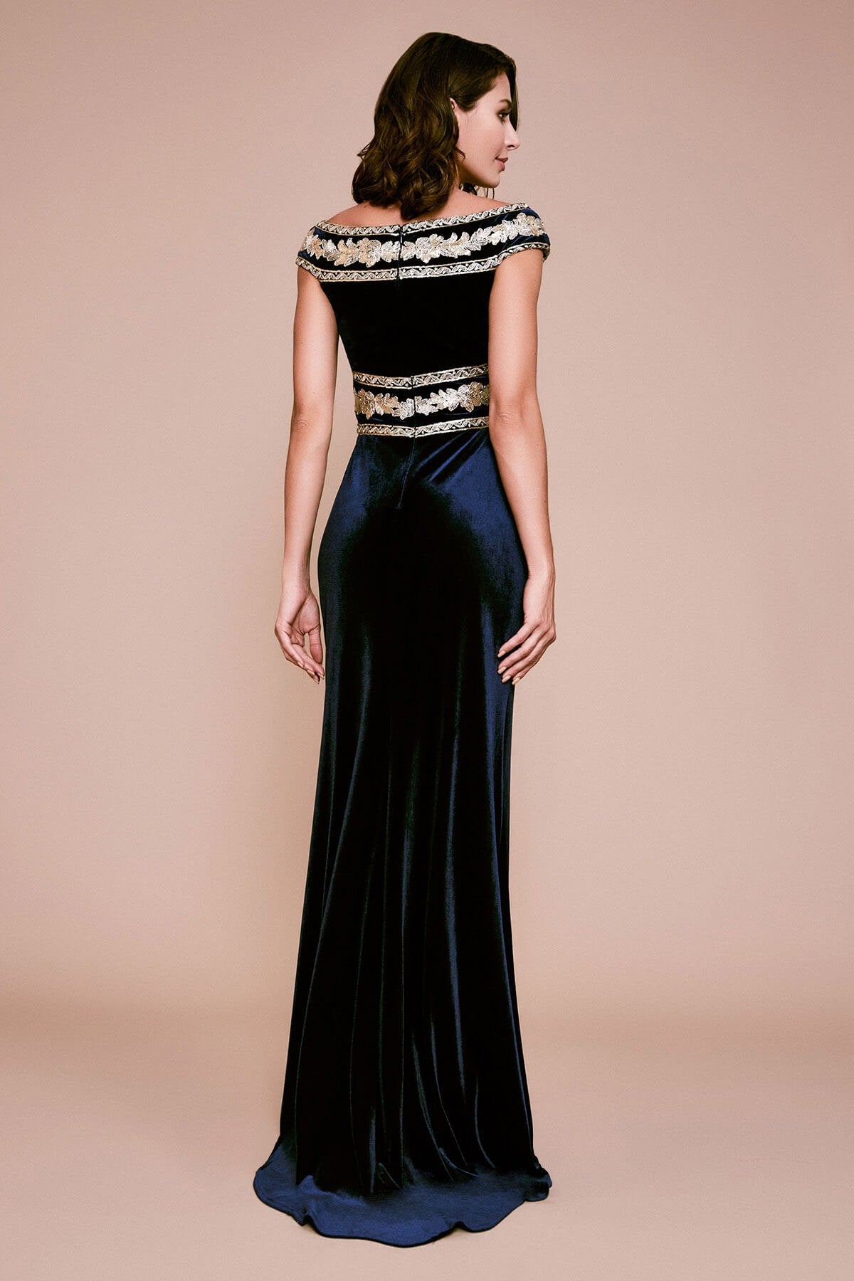 Tadashi Shoji - Taman Sequin Velvet Gown