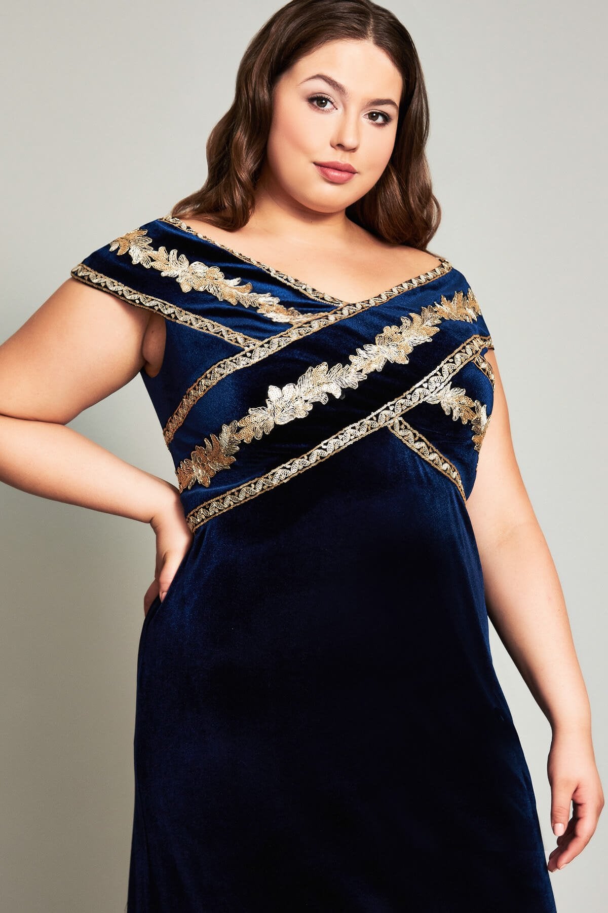 Taman Sequin Velvet Gown - PLUS SIZE