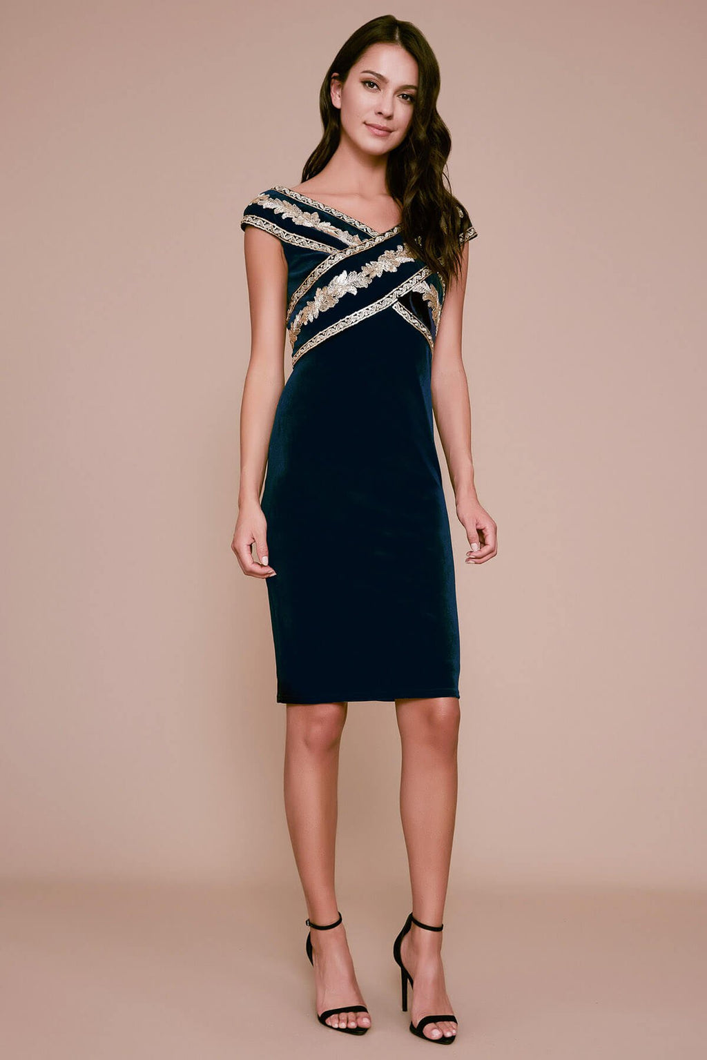 Tadashi Shoji - Taman Sequin Velvet Dress