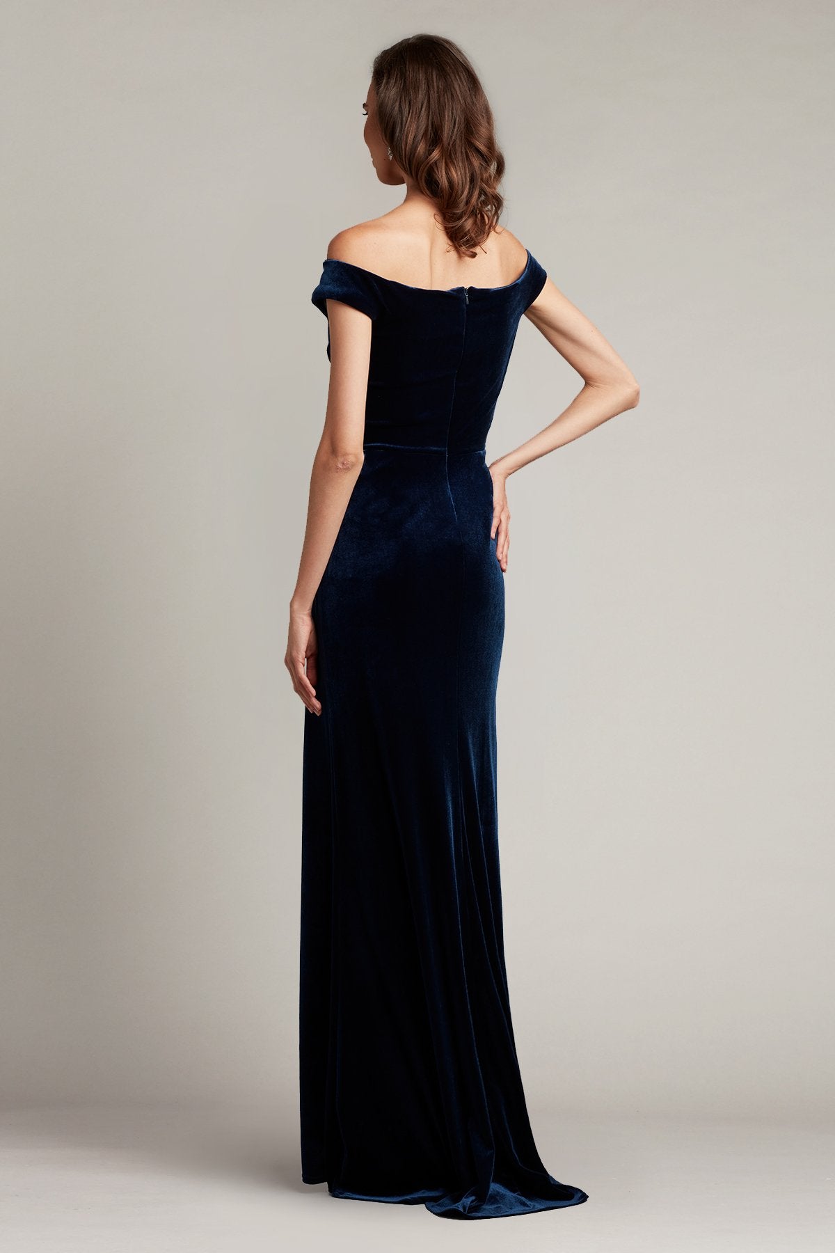 Latieca Velvet Flounce Gown