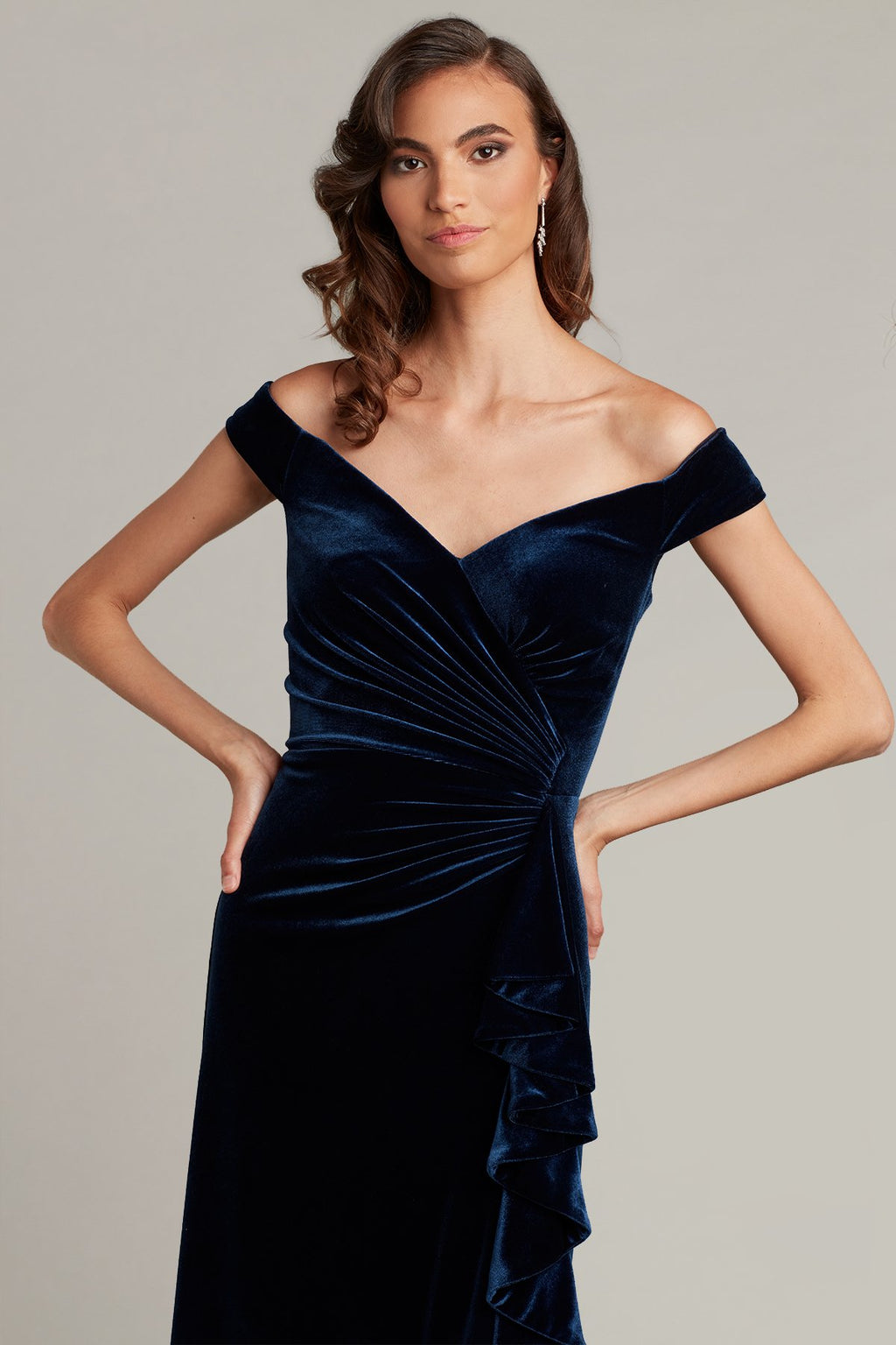 Latieca Velvet Flounce Gown