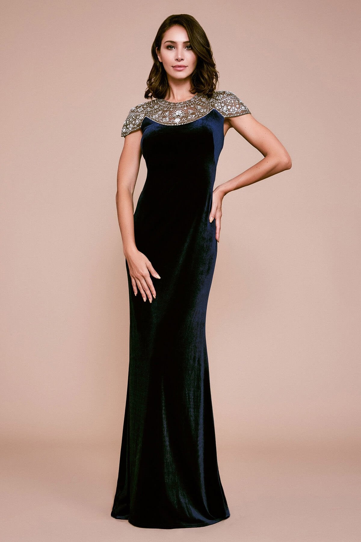 Imelda Velvet Evening Gown
