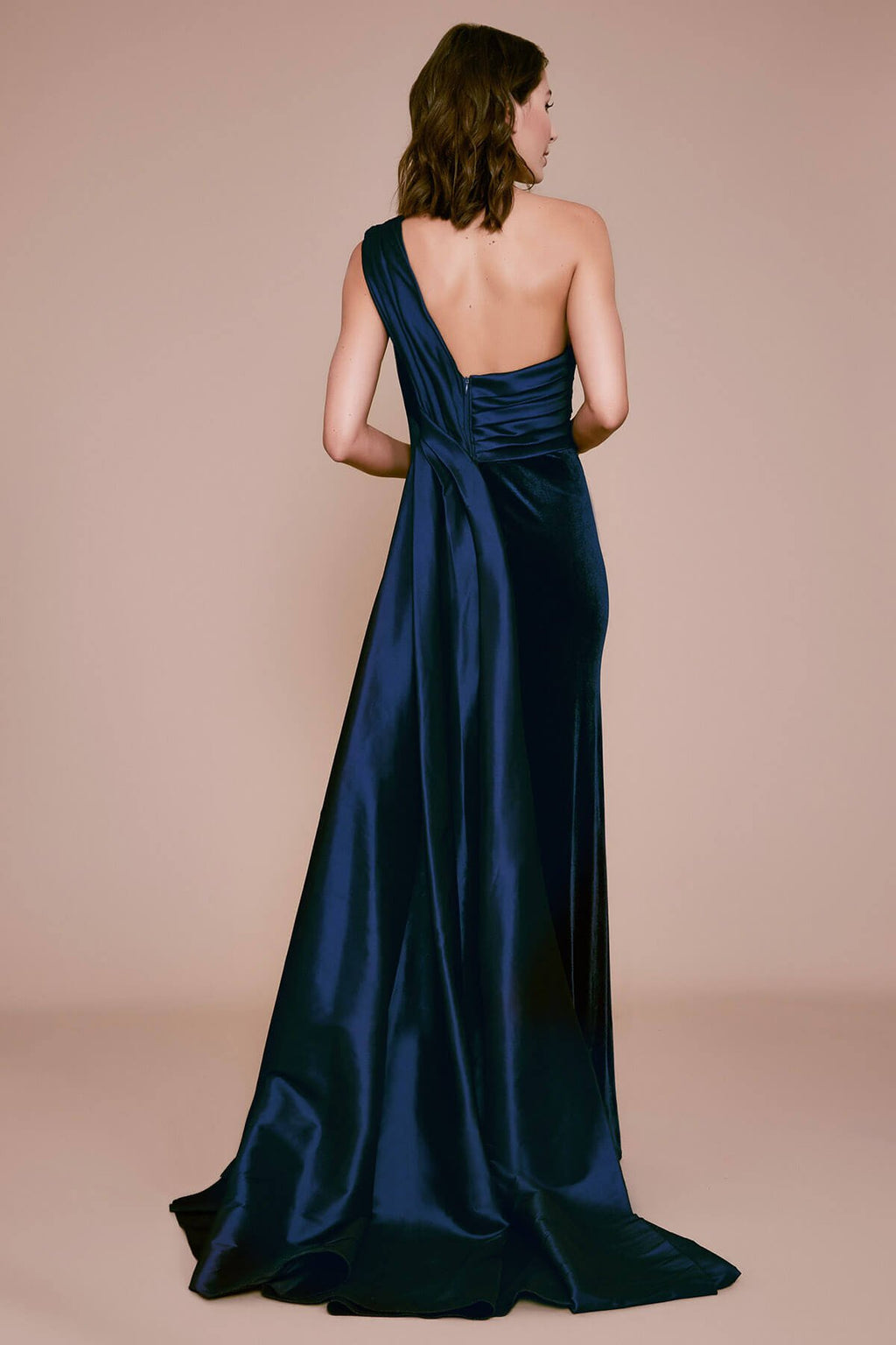 Tadashi Shoji - Irie One-Shoulder Velvet & Taffeta Gown