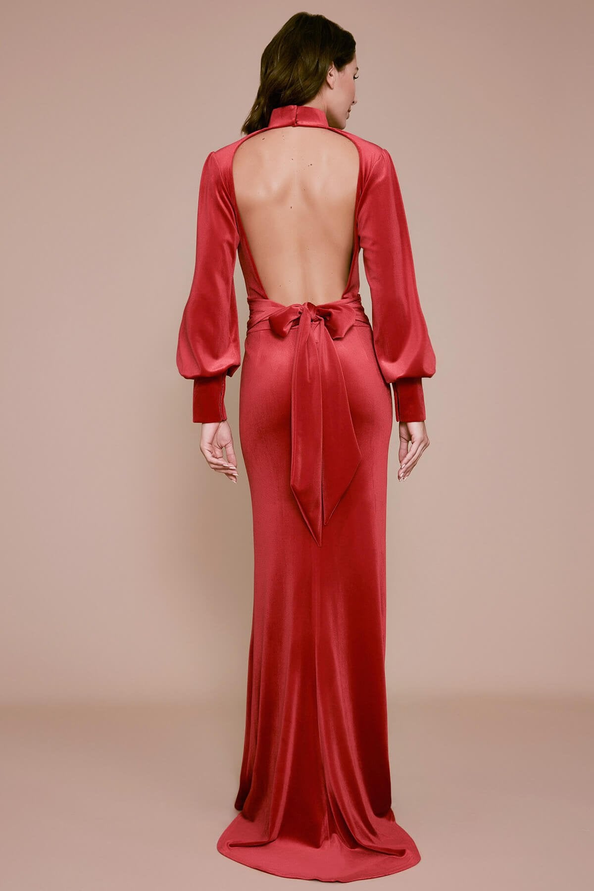 Tadashi Shoji - Uriza Velvet Open-Back Gown