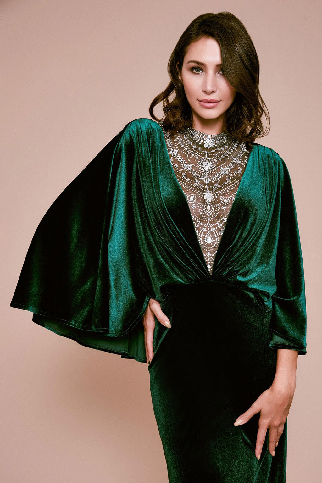 Tadashi Shoji - Panit Velvet Evening Gown