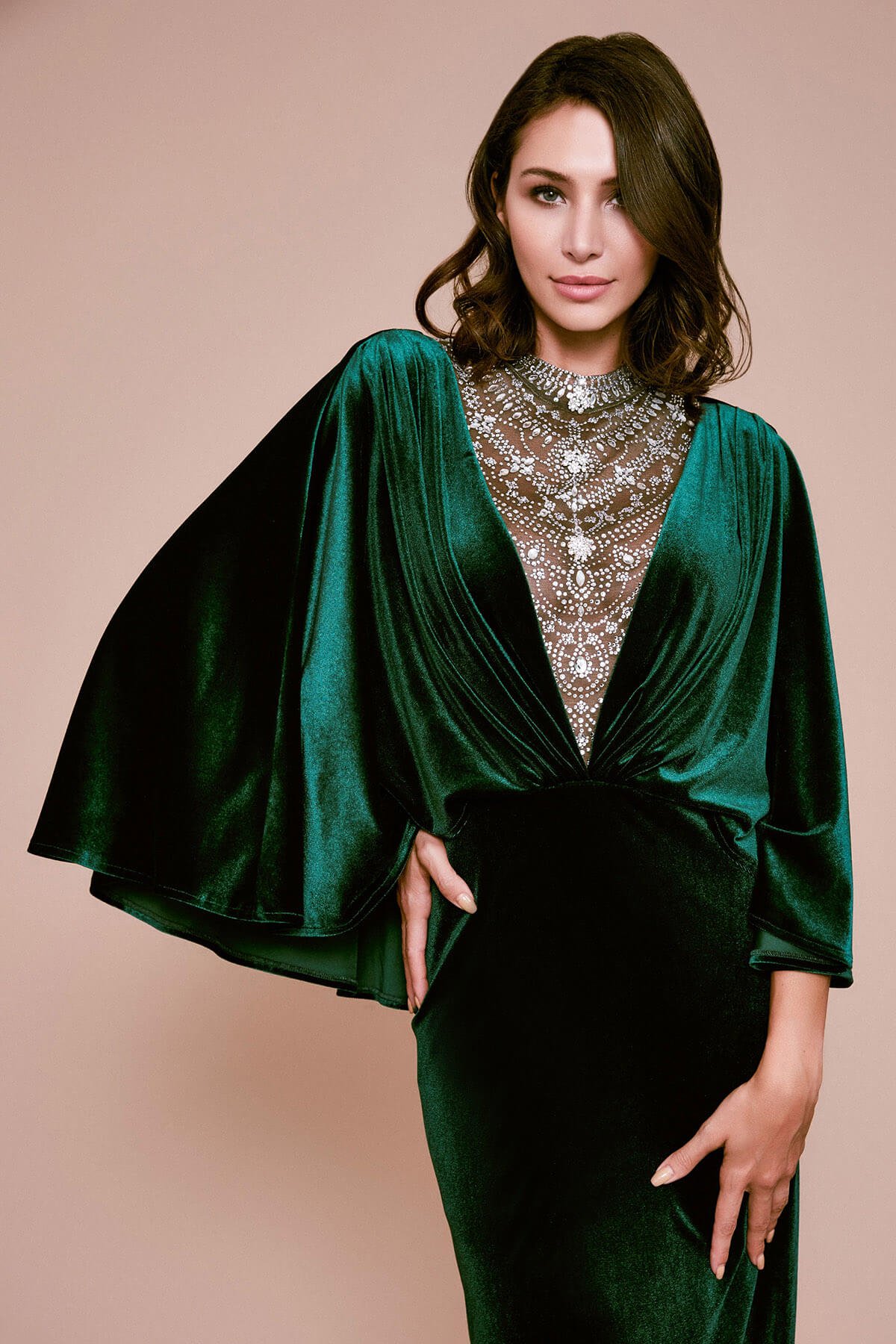 Tadashi Shoji - Panit Velvet Evening Gown