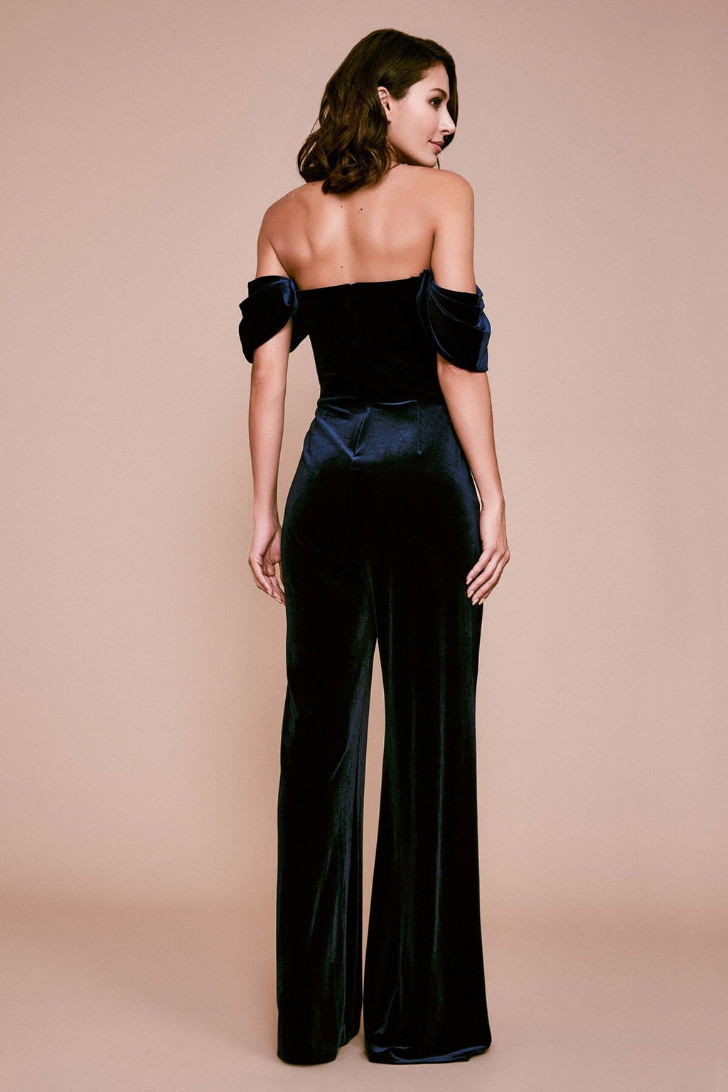 Tadashi Shoji - Neesha Strapless Velvet Jumpsuit