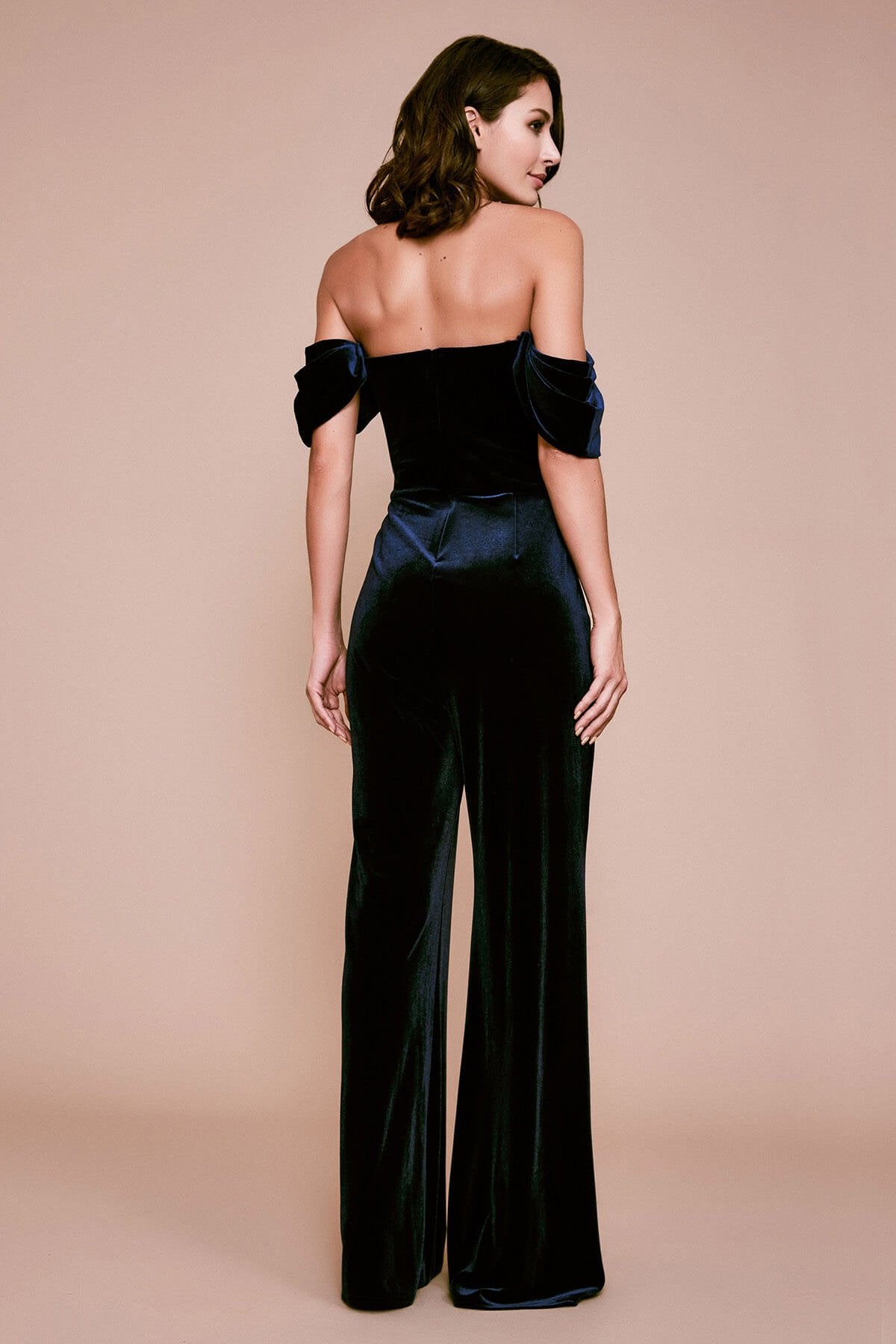 Tadashi Shoji - Neesha Strapless Velvet Jumpsuit