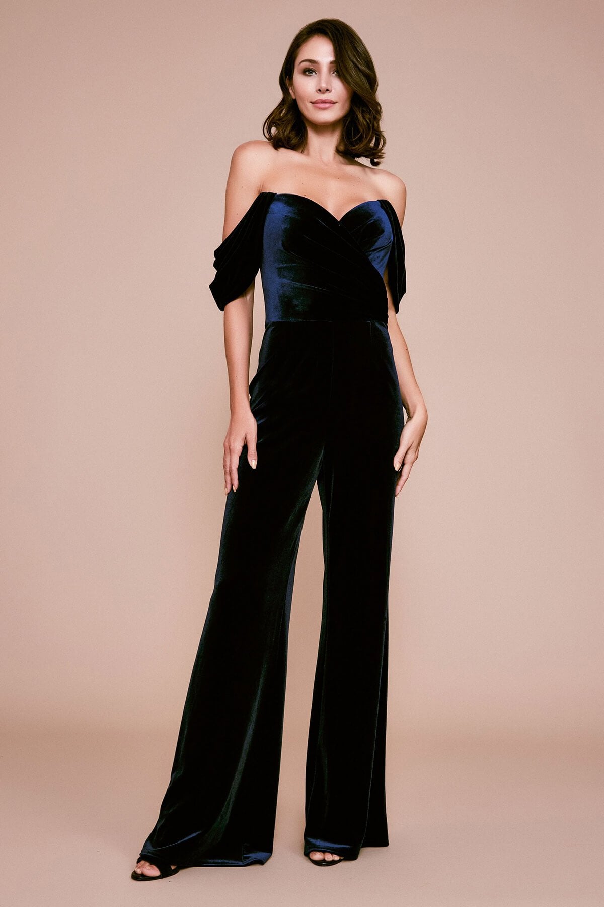 Tadashi Shoji - Neesha Strapless Velvet Jumpsuit