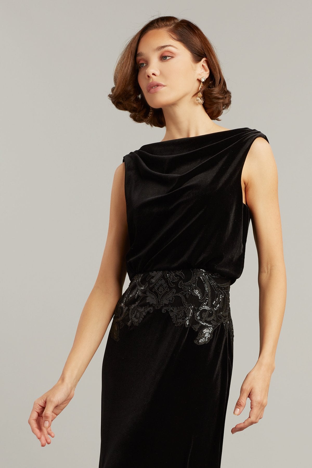 Dunstan Back Drape Gown
