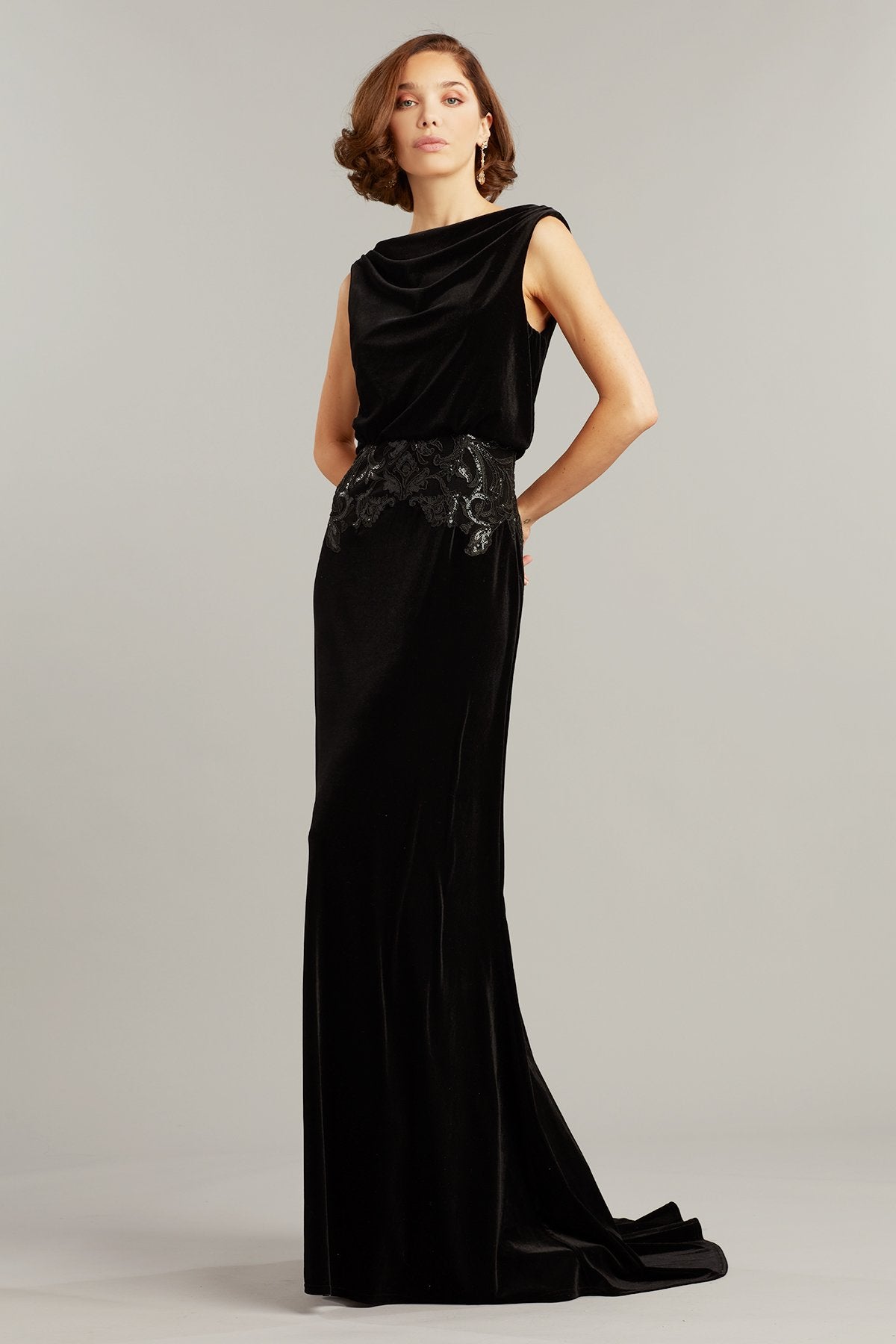 Dunstan Back Drape Gown