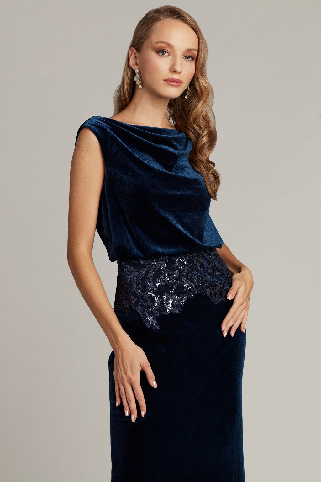 Dunstan Back Drape Gown
