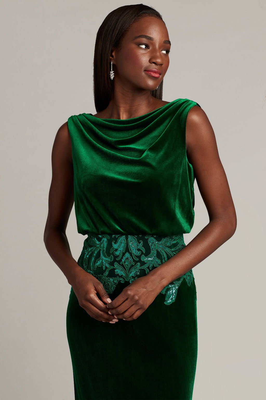 Dunstan Back Drape Gown