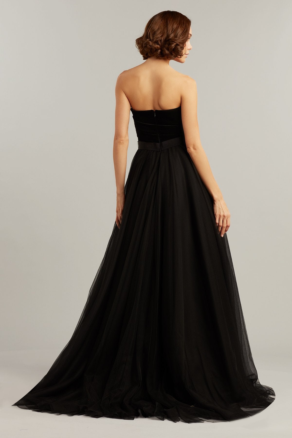 Ensley Asymmetric Draped Gown