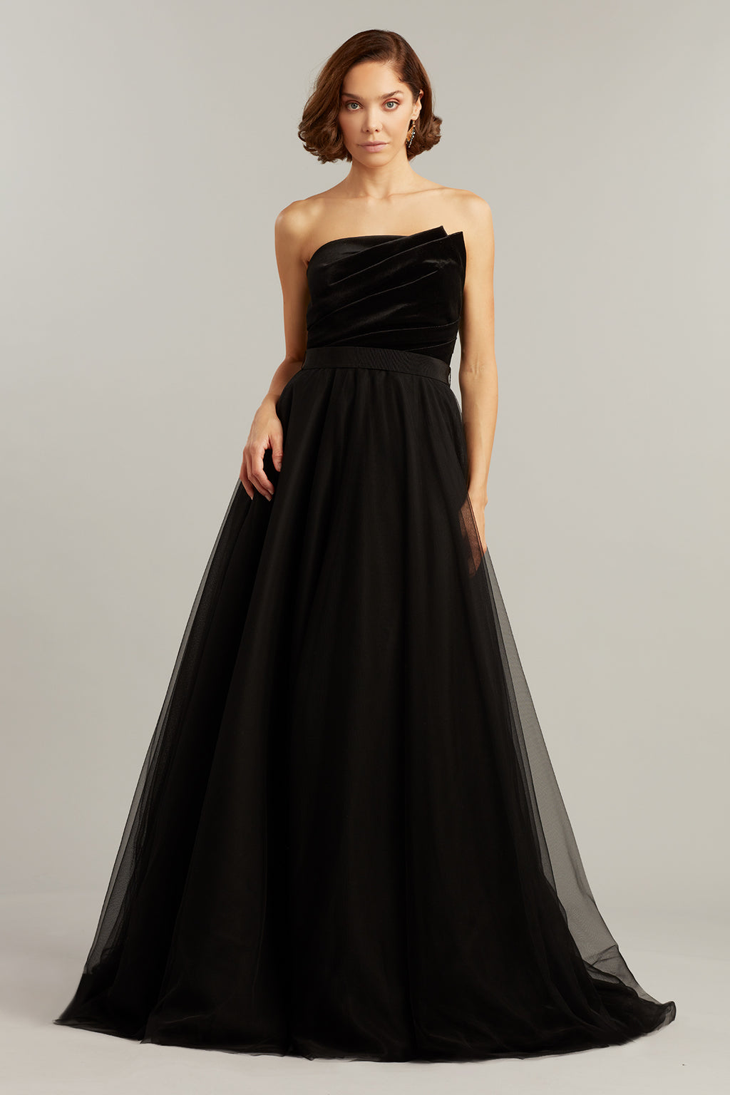 Ensley Asymmetric Draped Gown