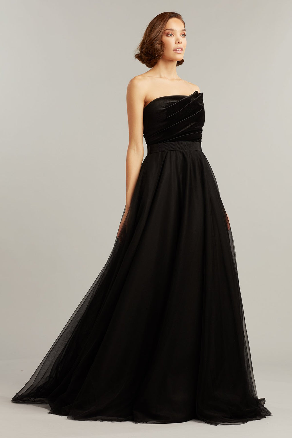 Ensley Asymmetric Draped Gown