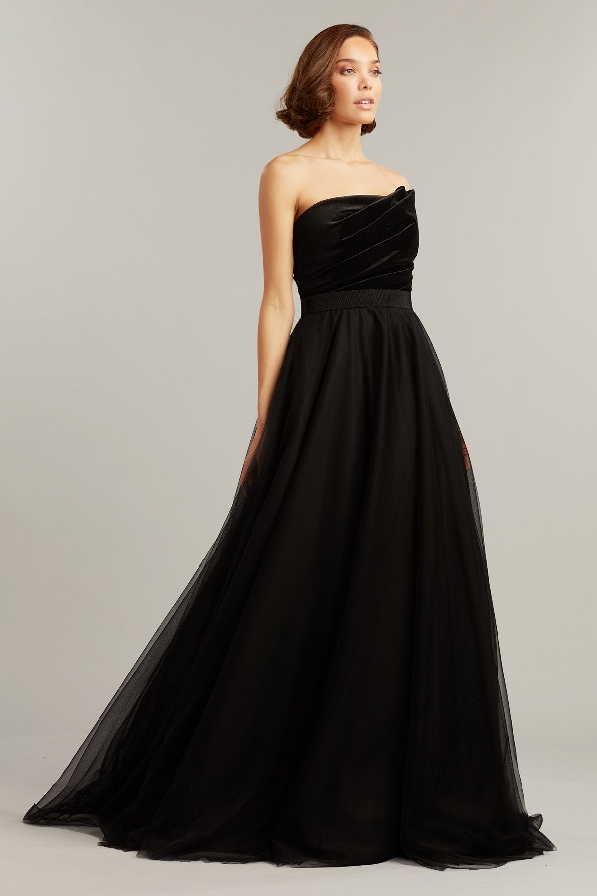 Ensley Asymmetric Draped Gown