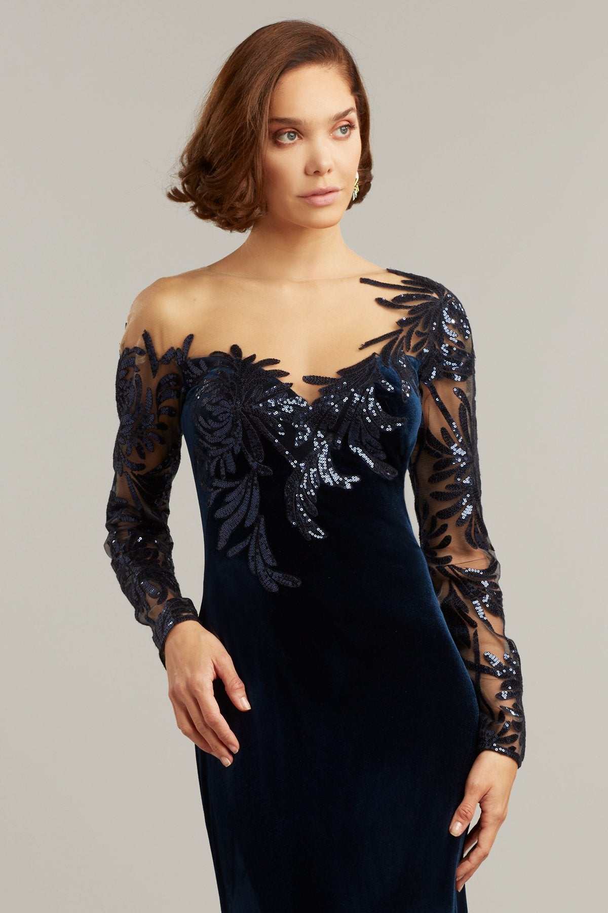 Thoma Asymmetric Floral Gown