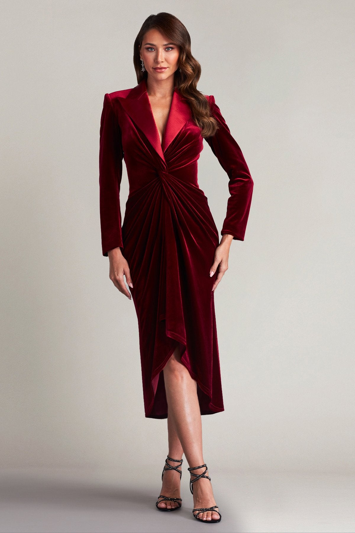 Atike Velvet Tuxedo Dress – Tadashi Shoji Official Online Boutique