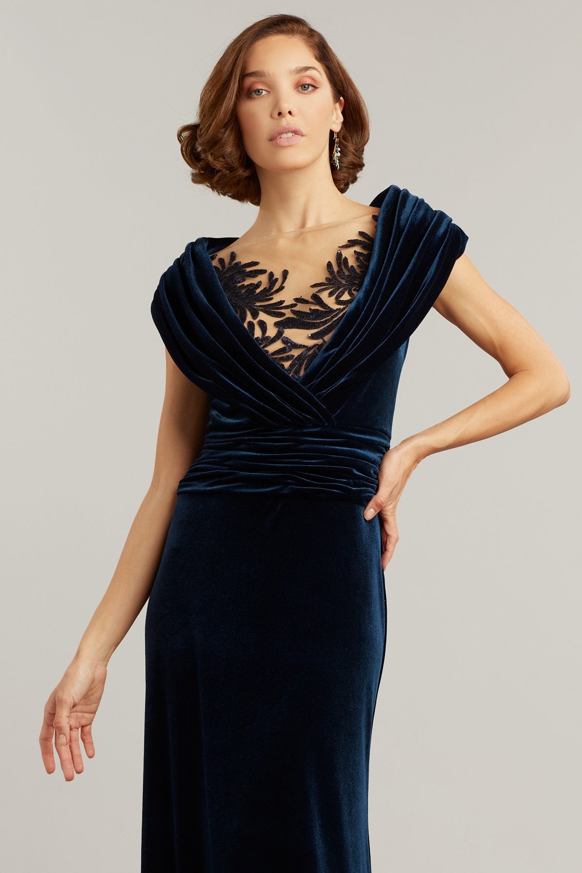 Oriel Peekaboo Paillette Gown