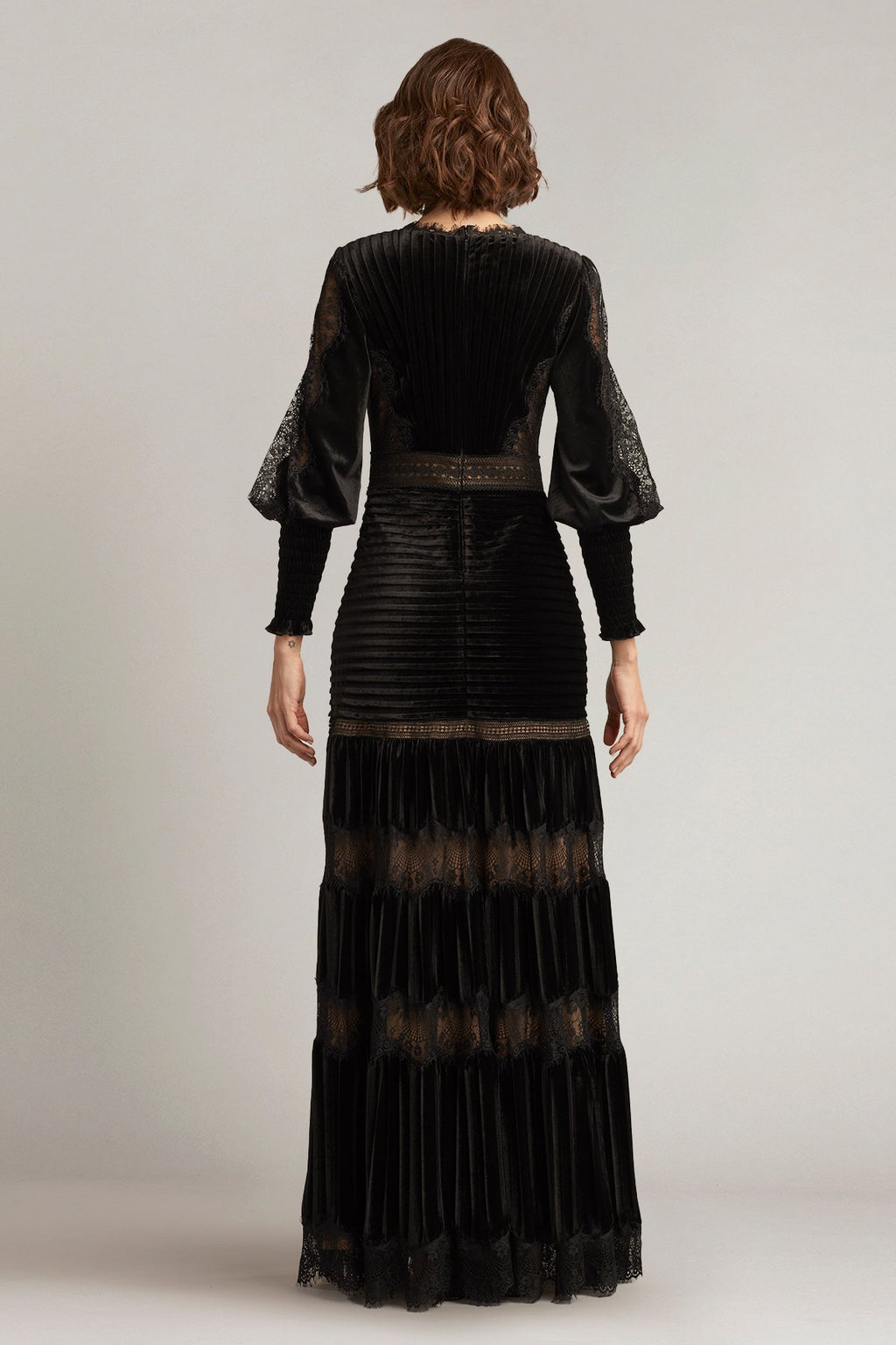 Avalon Pleated Velvet Gown