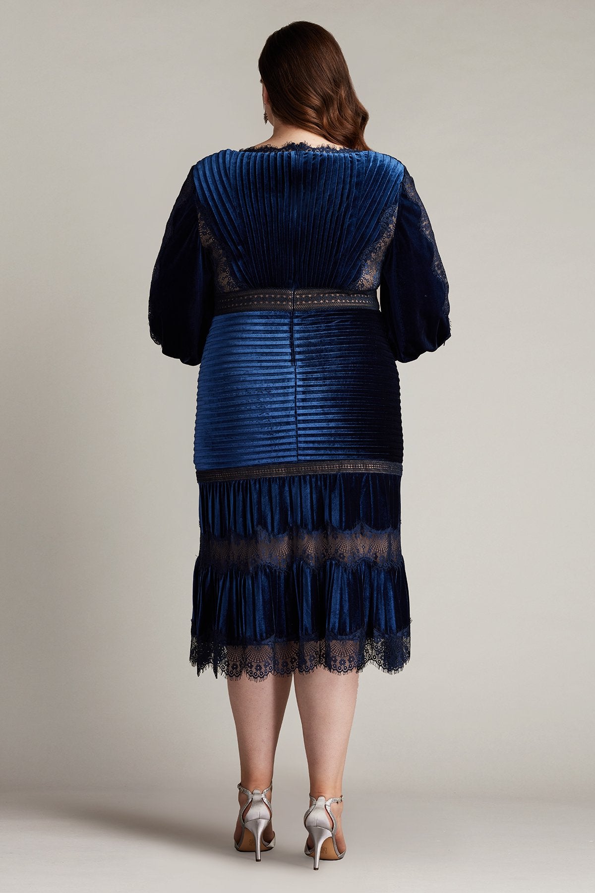 Avalon Pleated Velvet Midi Dress - PLUS SIZE