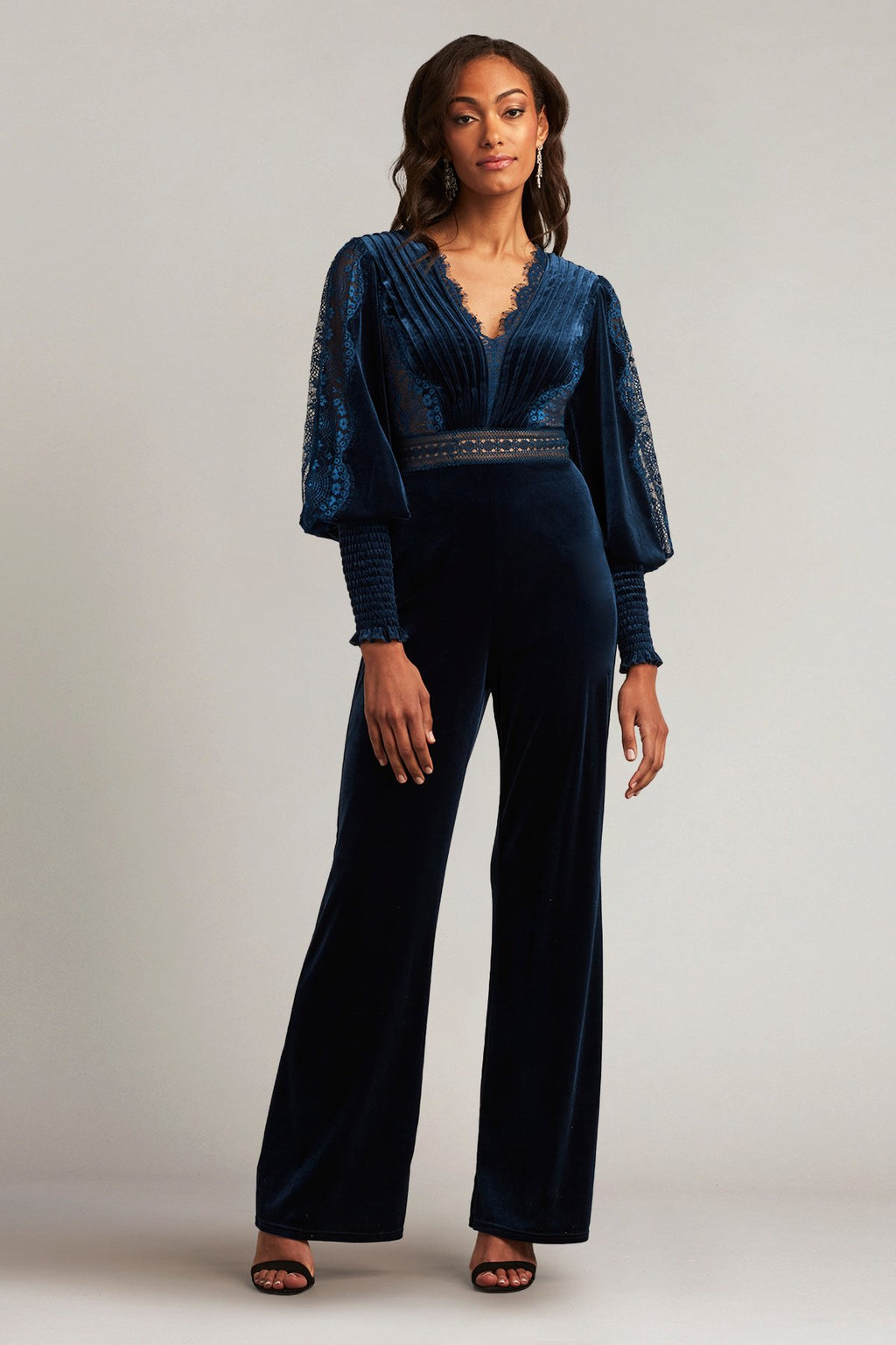 Avalon Pleated Velvet Jumpsuit