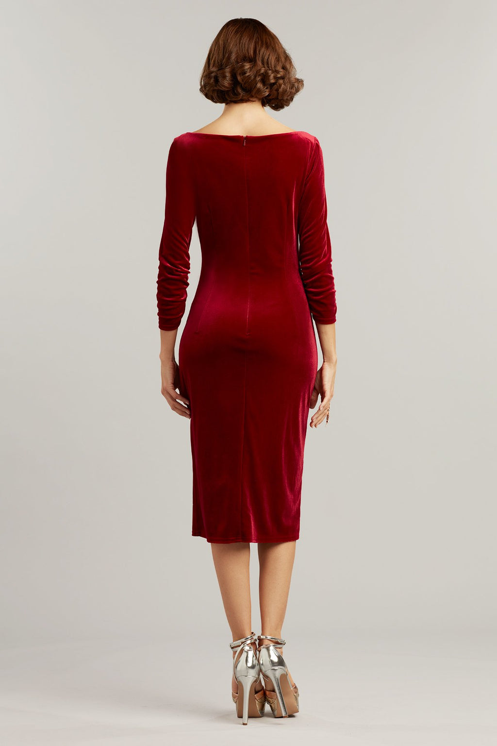 Crispin Draped Velvet Dress