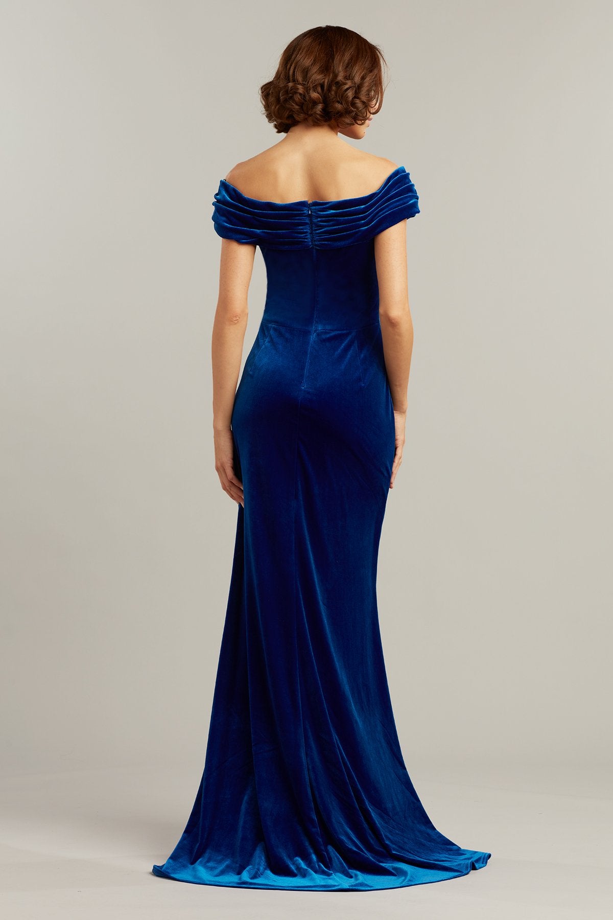 Viola Embroidered Velvet Gown