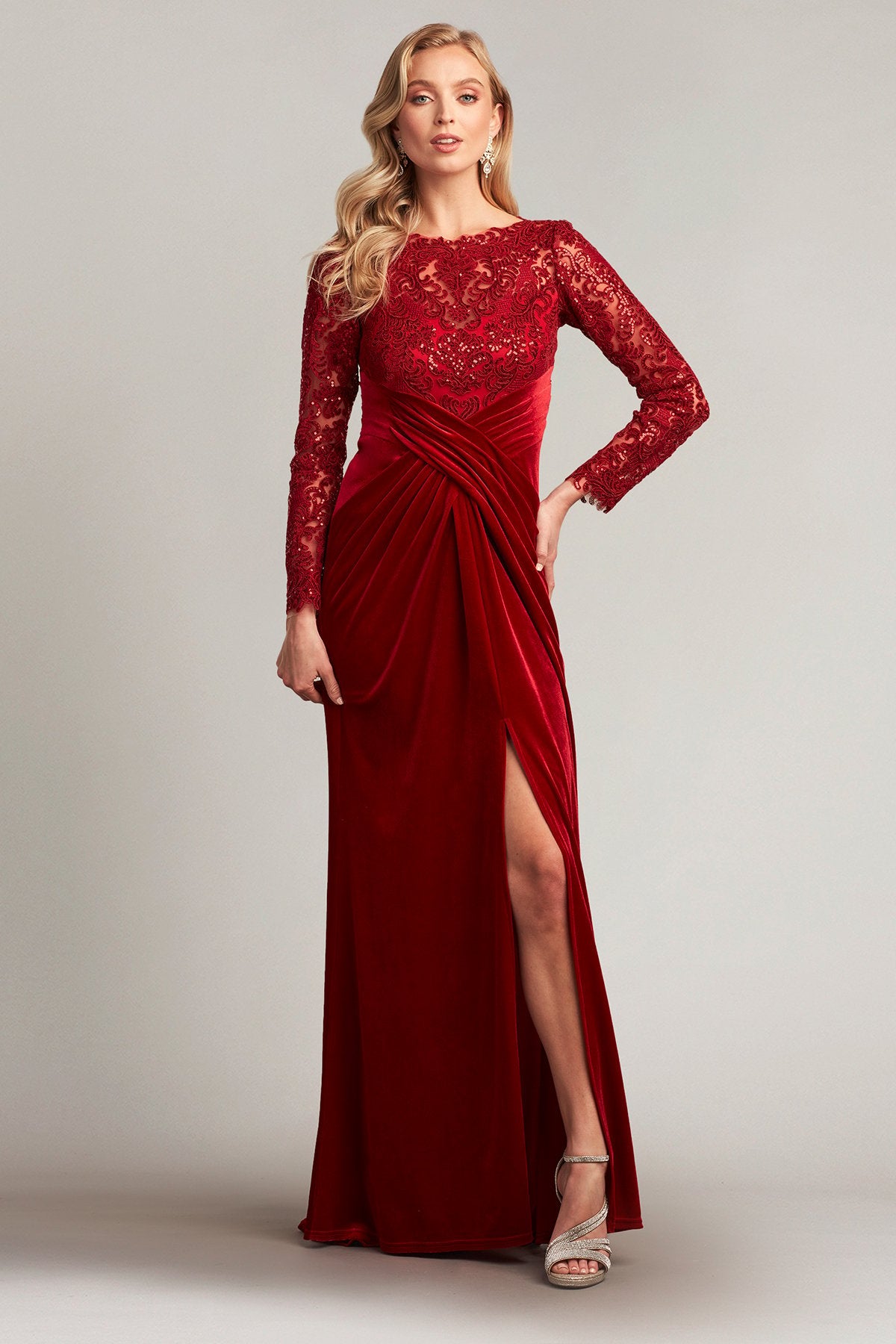 Romy Embroidered Illusion Gown