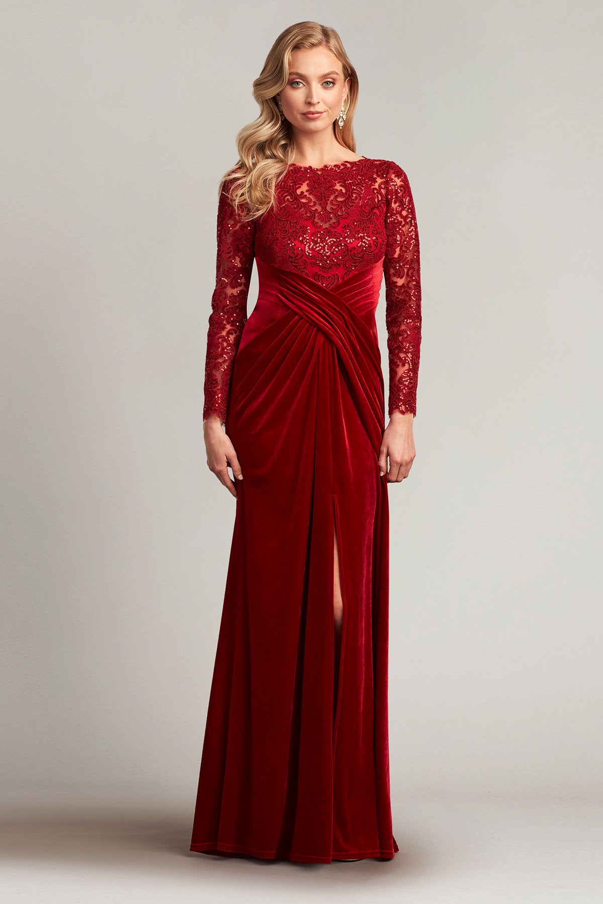 Romy Embroidered Illusion Gown