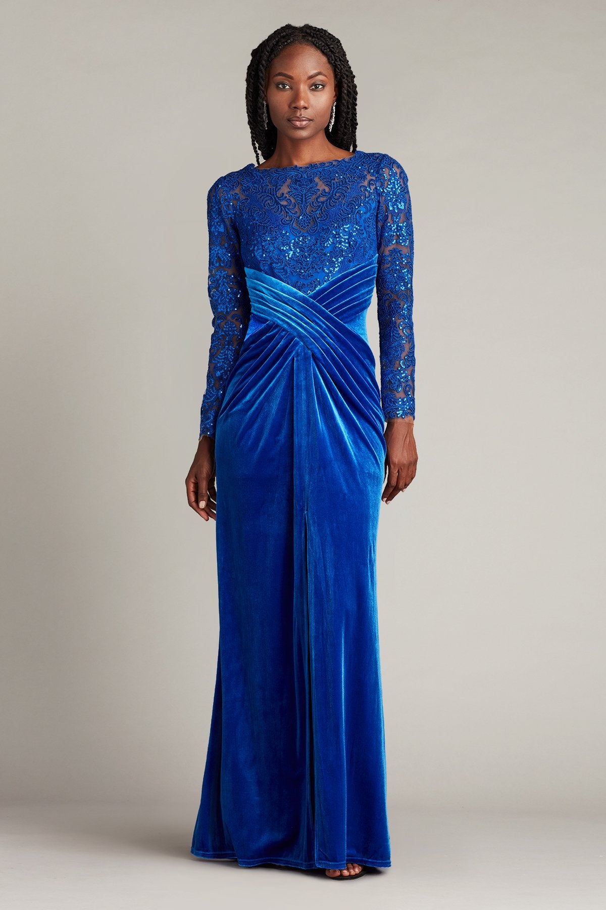 Romy Embroidered Illusion Gown