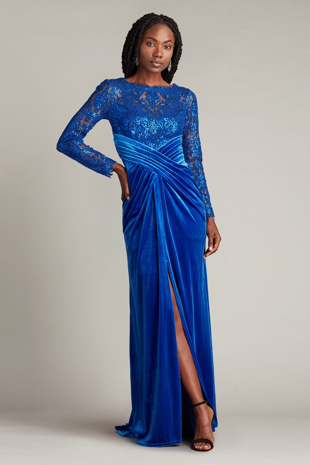 Romy Embroidered Illusion Gown