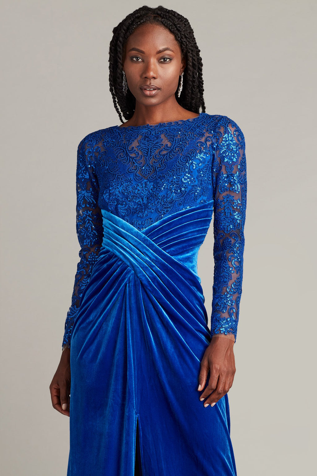 Romy Embroidered Illusion Gown