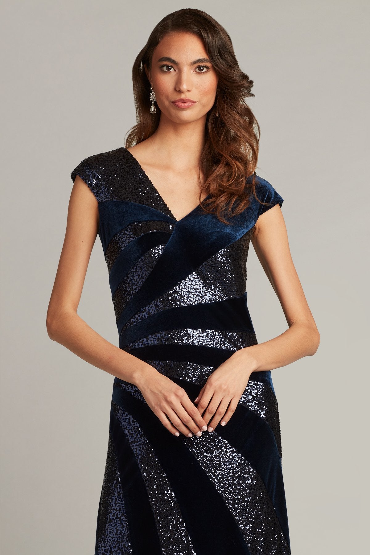 Haleh Sequin Velvet Gown